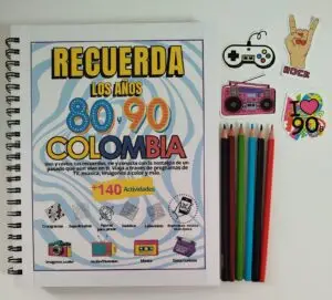 portada-libro-pasatiempos-regalo-especial-original-detalle- sorpresa -recuerda-colombia-80s-90s-actividades-crucigramas-sopa-letras-sudokus-musica-colores-calcomanias-hombre-mujer-adulto-actividades-ideas-amor-amistad-navidad-cumpleaños-aniversario